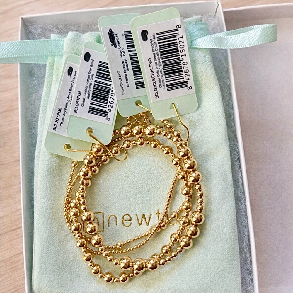 Authentic Enewton Gold Bracelet Set (4)- New With Tags